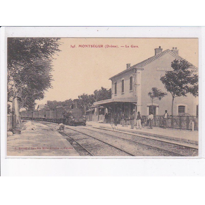 MONTSEGUR: la gare, train - très bon état