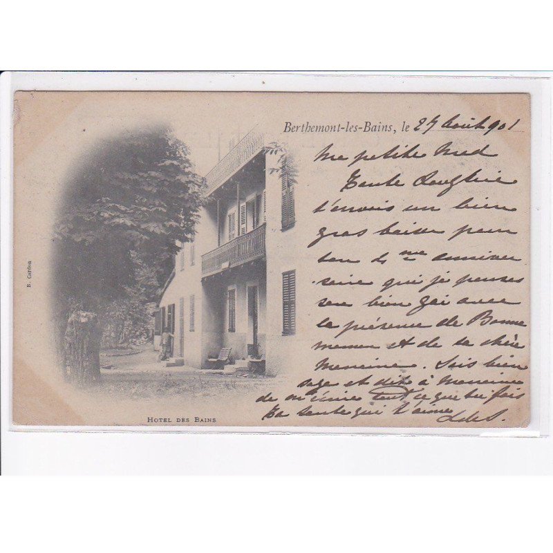 BERTHEMONT-les-BAINS: hôtel des bains - très bon état