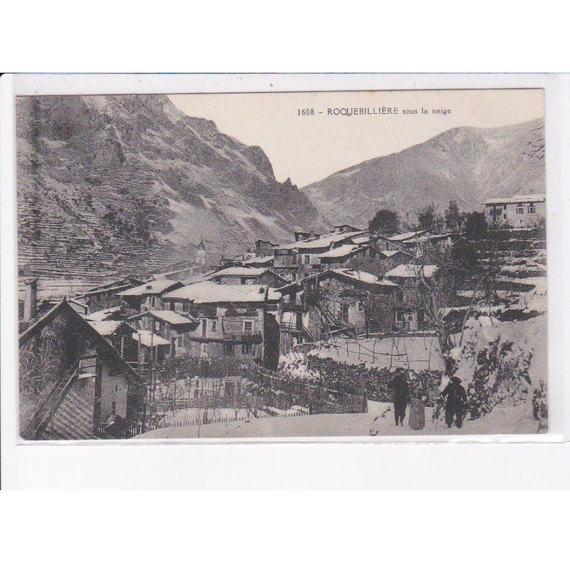 ROQUEBILLIERE: sous la neige, vue générale - très bon état