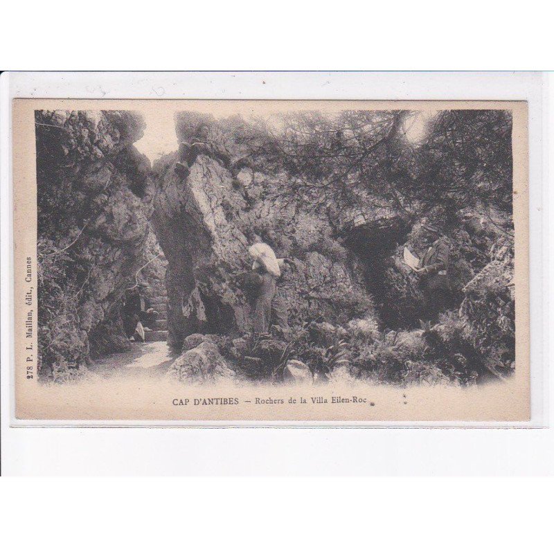 CAP D'ANTIBES: rochers de la villa eilen-roc - très bon état