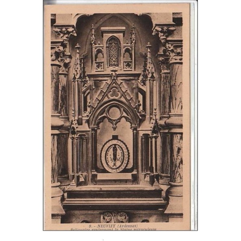 NEUVIZY : reliquaire renfermant la statue miraculeuse - très bon état