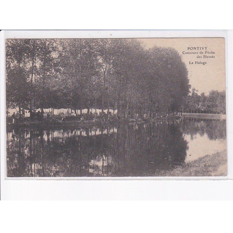 PONTIVY: concours de pêche des blessés, le halage - très bon état