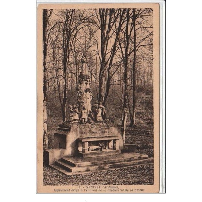 NEUVIZY : monument érigé à l'endroit de la découverte de la statue - très bon état