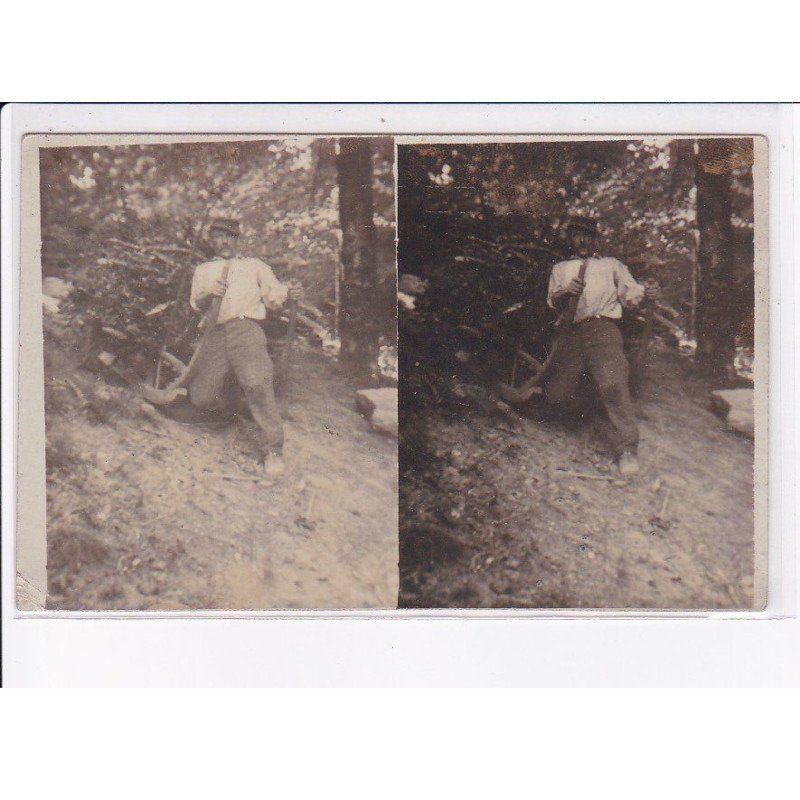 VOSGES: schlitteur, bois - état