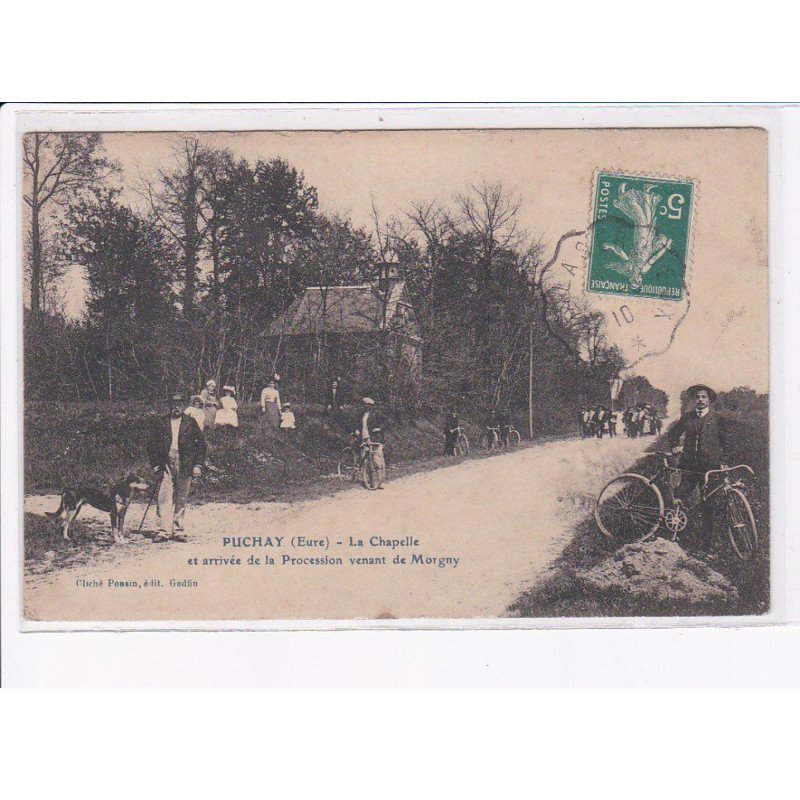 PUCHAY: la chapelle et arrivée de la procession venant de montgny - très bon état