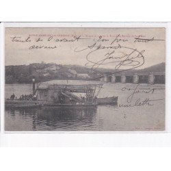 NOTRE-DAME-de-la-GARENNE: la drague et vue sur la tour et le barrage de port-mort - état