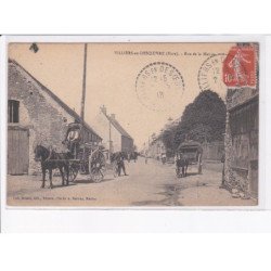 VILLIERS-en-DESOEUVRE: rue de la mairie, attelage - très bon état