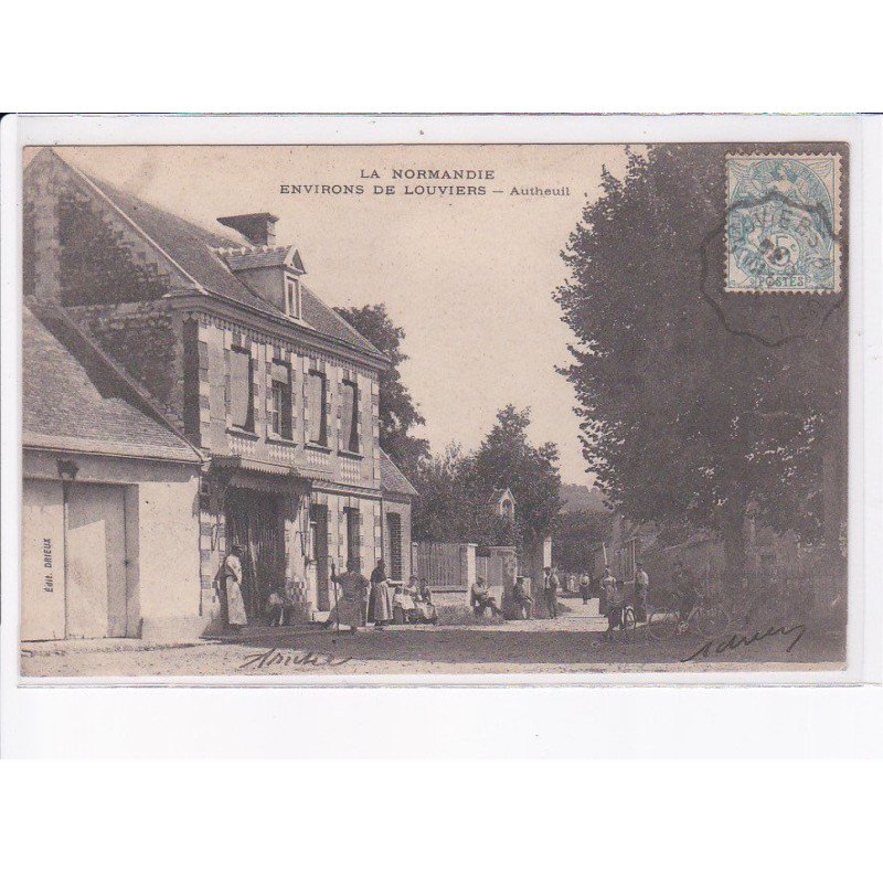 AUTHEUIL: scène de village - très bon état