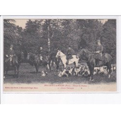 BEAUMONT-le-ROGER: chasse saint-hubert, avant l'attaque - très bon état