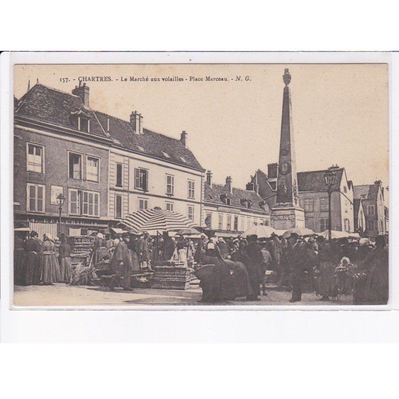 CHARTRES: le marché aux volailles, place marceau - très bon état