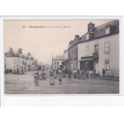 SANCHEVILLE: place du marché - très bon état