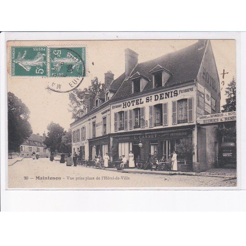 MAINTENON: vue prise place de l'hôtel-de-ville - très bon état