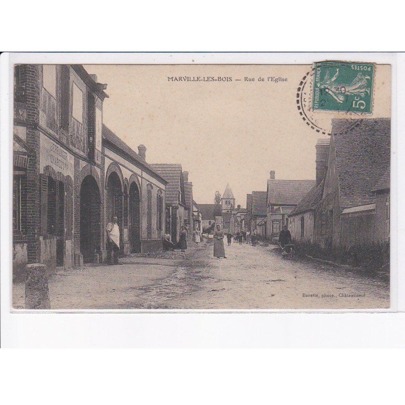 MARLEVILLE-les-BOIS: rue de l'église - très bon état