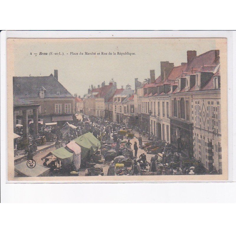 BROU: place du marché et rue de la république - très bon état