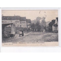 COULOMBS: descente de la vallée et fontaine du puits d'amour - état