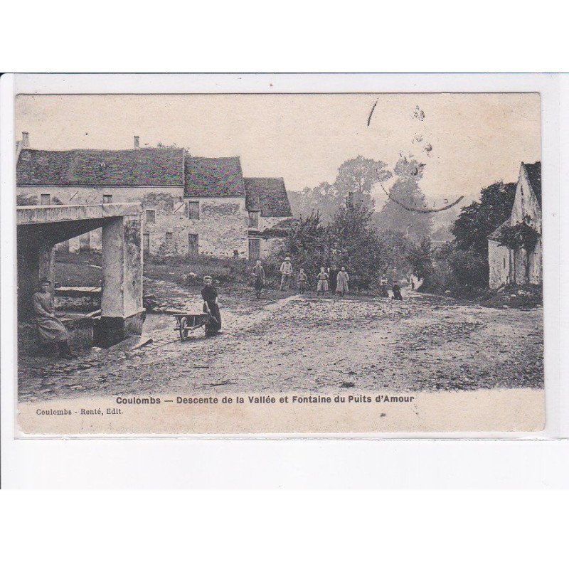 COULOMBS: descente de la vallée et fontaine du puits d'amour - état
