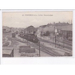 CHARTRES: la gare, vue sur les quais, train - très bon état