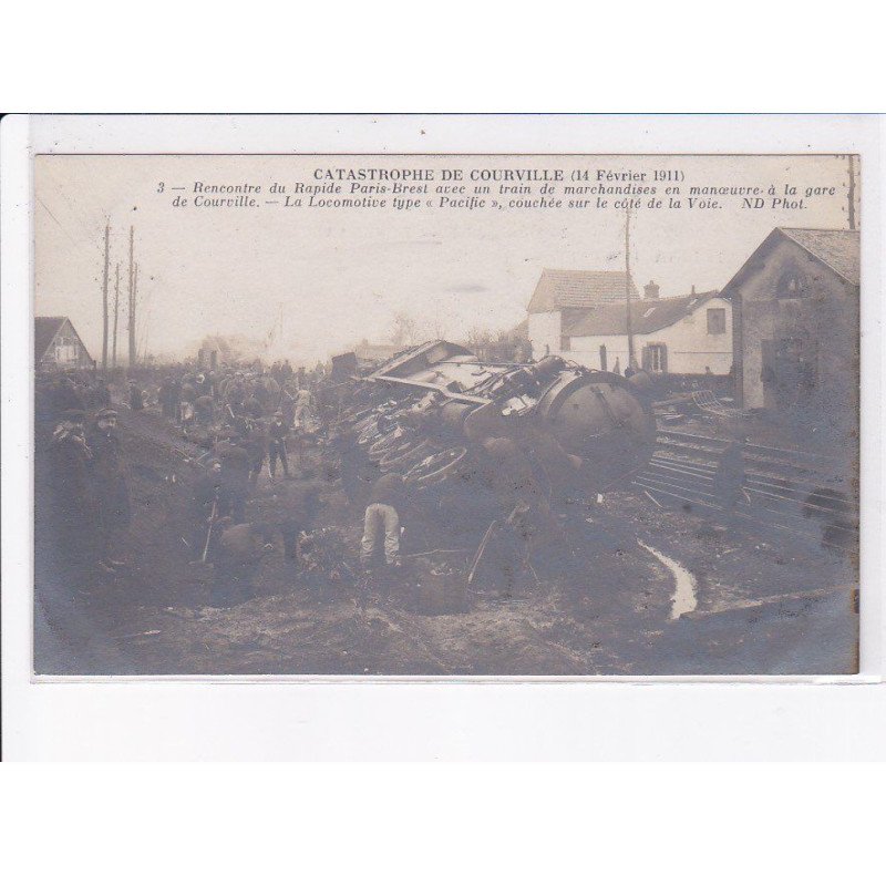 COURVILLE: catastrophe de courville 1911, accident de train - très bon état