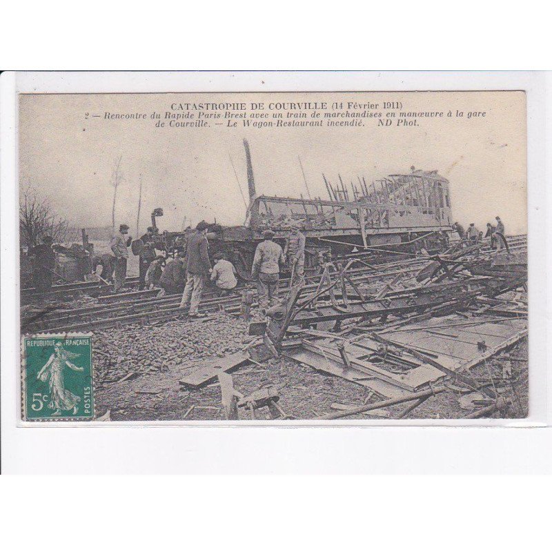 COURVILLE: catastrophe de courville 1911, accident de train - état