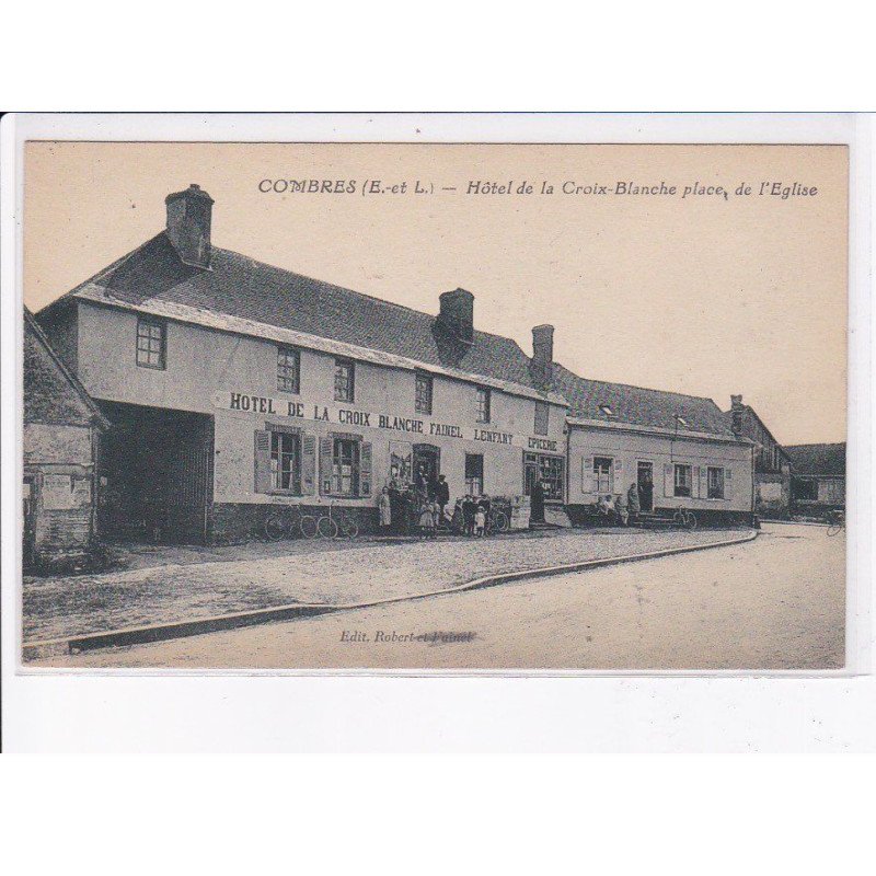 COMBRES: hôtel de la croix-blanche place de l'église - très bon état