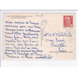 COUCOURON: la place et l'hôtel enjolras - très bon état