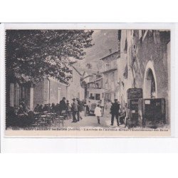 SAINT-LAURENT-les-BAINS: l'arrivée de l'autobus devant l'établissement des bains - très bon état