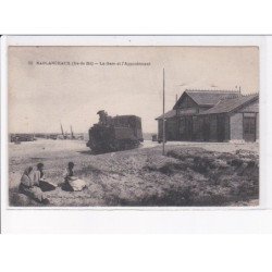 SABLANCEAUX: la gare et l'appontement, train - très bon état