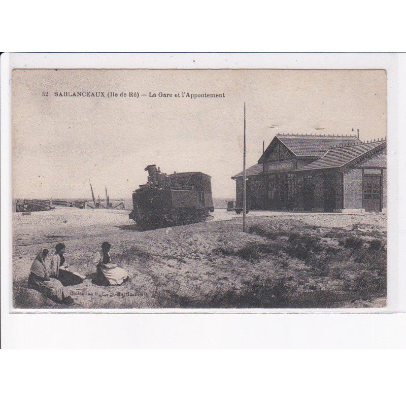 SABLANCEAUX: la gare et l'appontement, train - très bon état