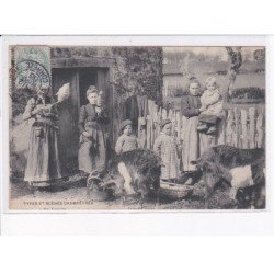 CORREZE: type et scènes champêtres, en famille, chèvres - très bon état