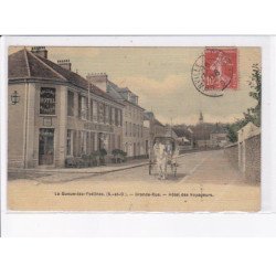 LA QUEUE-lez-YVELINES: grande-rue, hôtel des voyageurs, attelage - très bon état