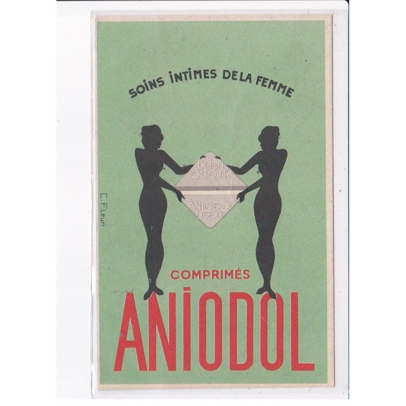 publicité, soins intimes de la femme, comprimés aniodol, l'hygiène et la toilette - très bon état