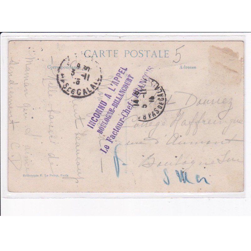 CACHET: inconnu à l'appel, boulogne-billancourt, le facteur-chef François - très bon état