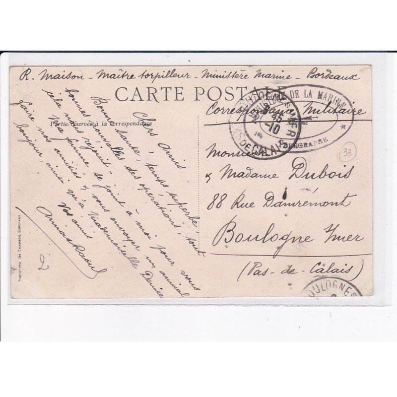 CACHET: ministere de la marine - très bon état