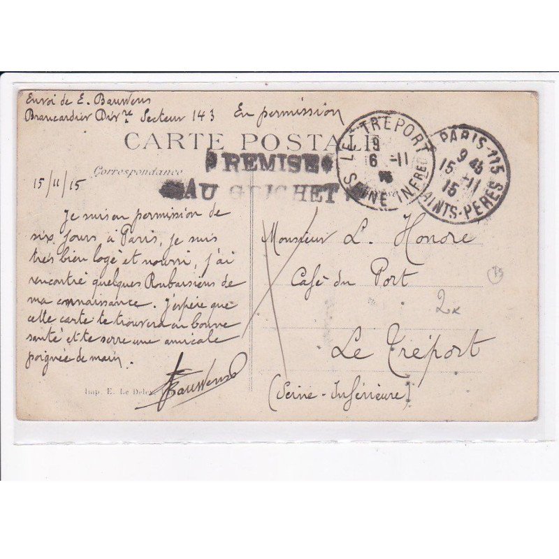 CACHET: remise au grichet - très bon état