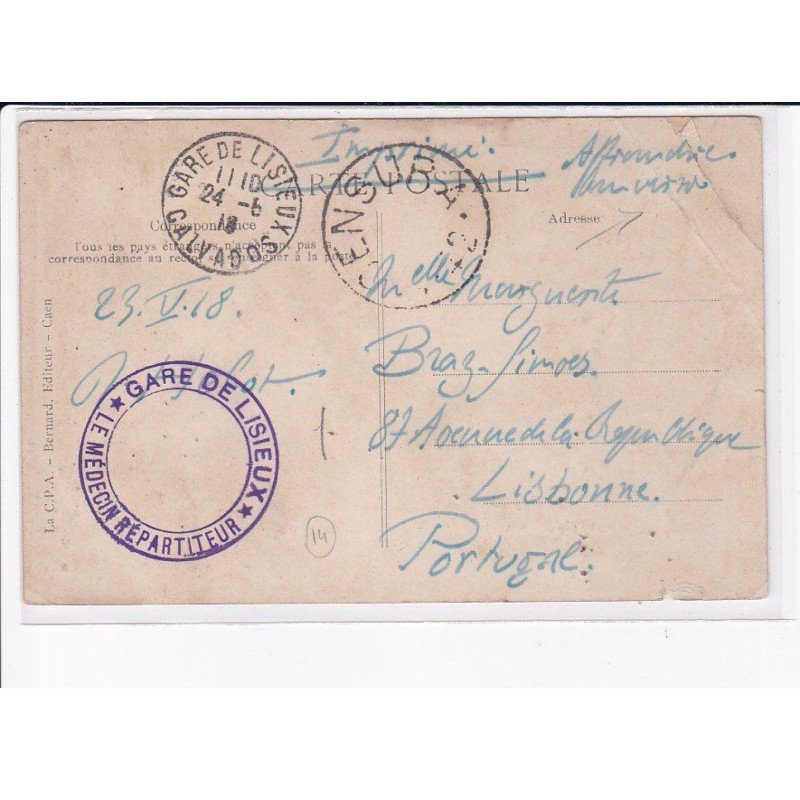 CACHET: gare de lisieux, médecin répartiteur - très bon état