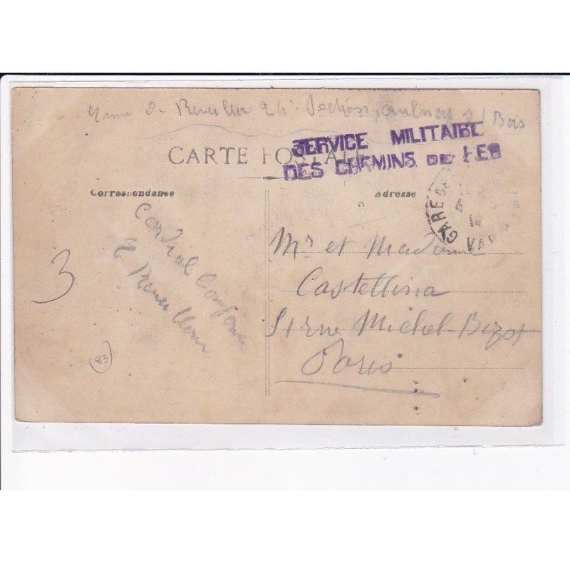 CACHET: service militaire des chemins de fer - très bon état