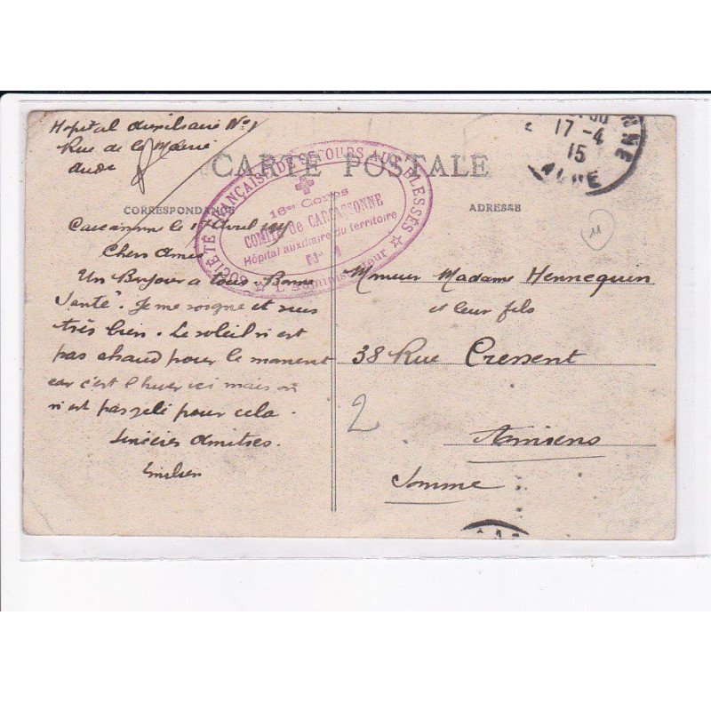 CACHET: société française de secours aux blessés - très bon état