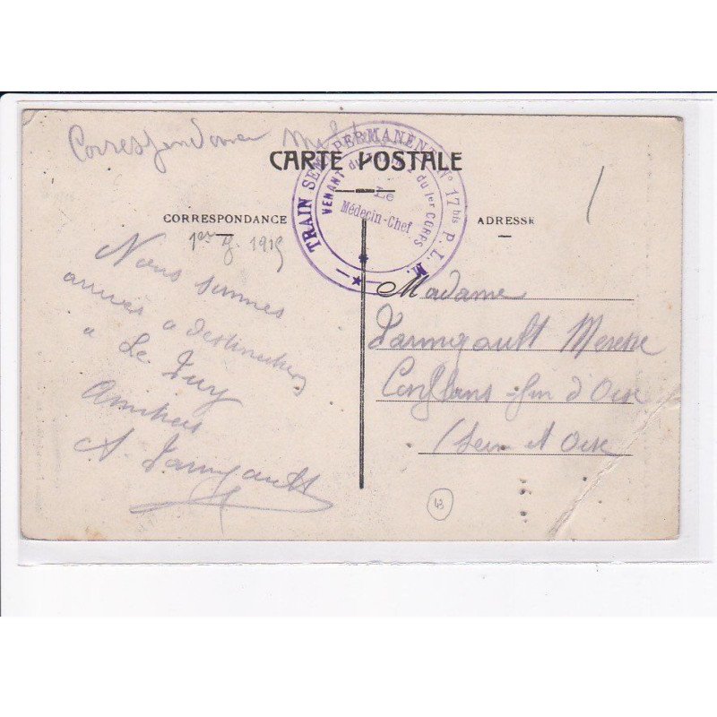 CACHET: train semi-permanent n°17 bis P.L.M. - très bon état