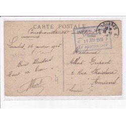 CACHET: hôpital saint-françois lourdes, 1915, le médecin-chef - très bon état