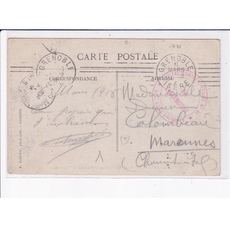 CACHET: grenoble 6 mars - très bon état