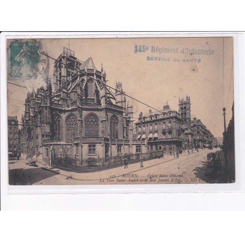 CACHET: 145e régiment d'infanterie, service de santé - très bon état