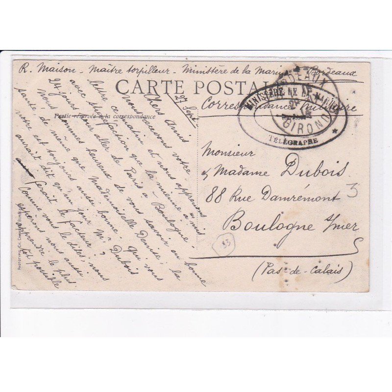 CACHET: ministere de la marine - très bon état