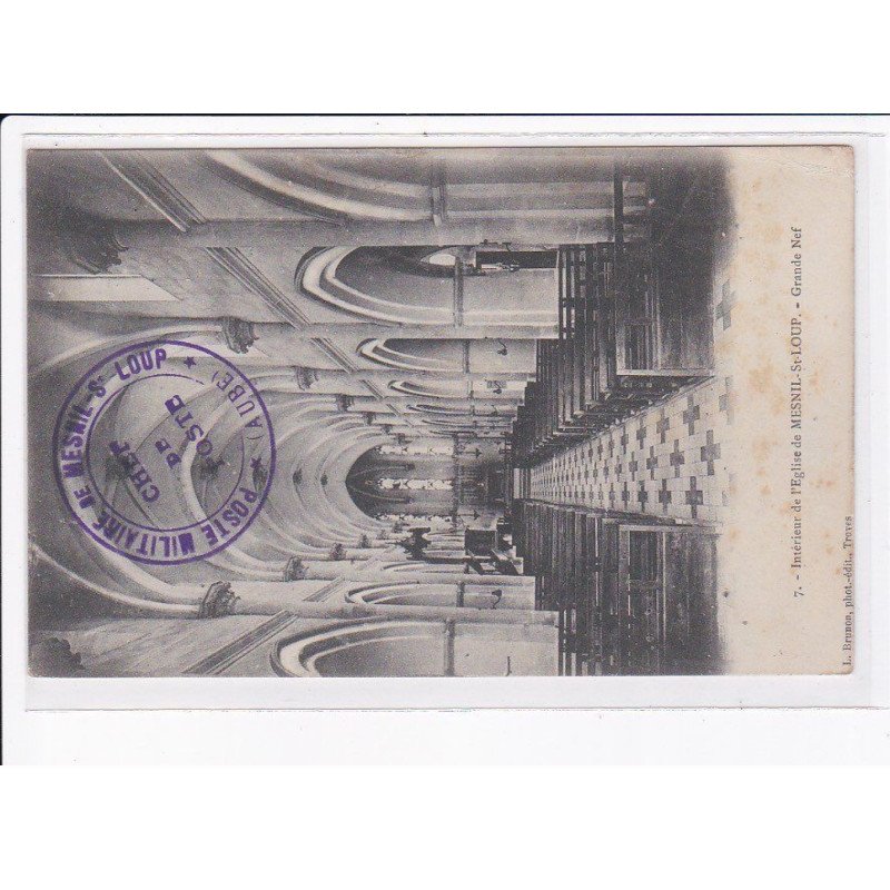 CACHET: poste militaire de mesnil-sur-loup, chef de poste - très bon état