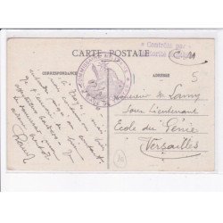 CACHET: contrôlé par l'autorité militaire, commissaire militaire, gare de troyes - très bon état