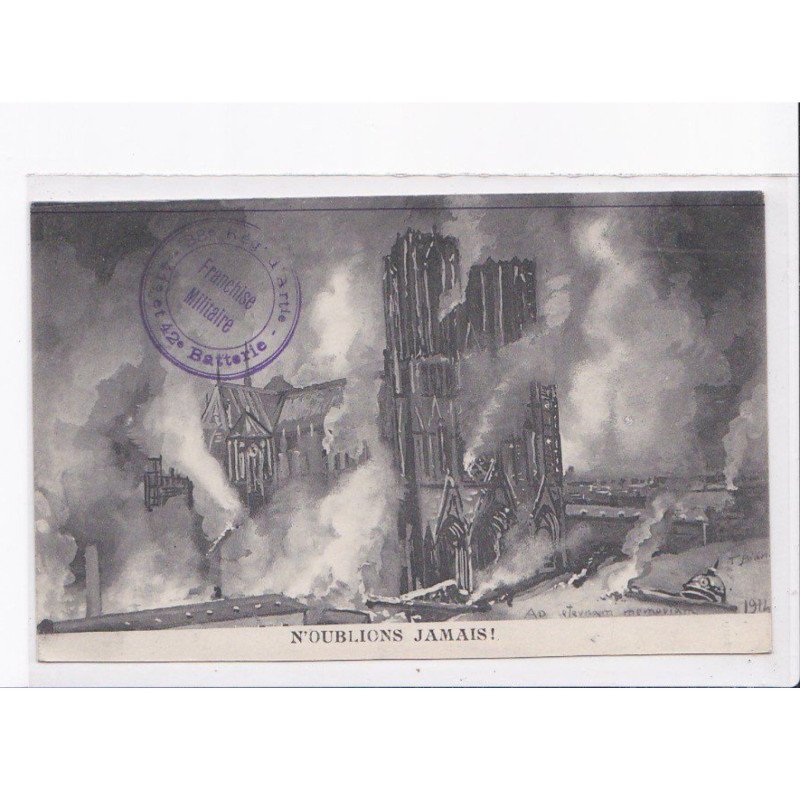 CACHET: 41e et 42e batterie, 88e régiment d'artillerie, franchise militaire - très bon état