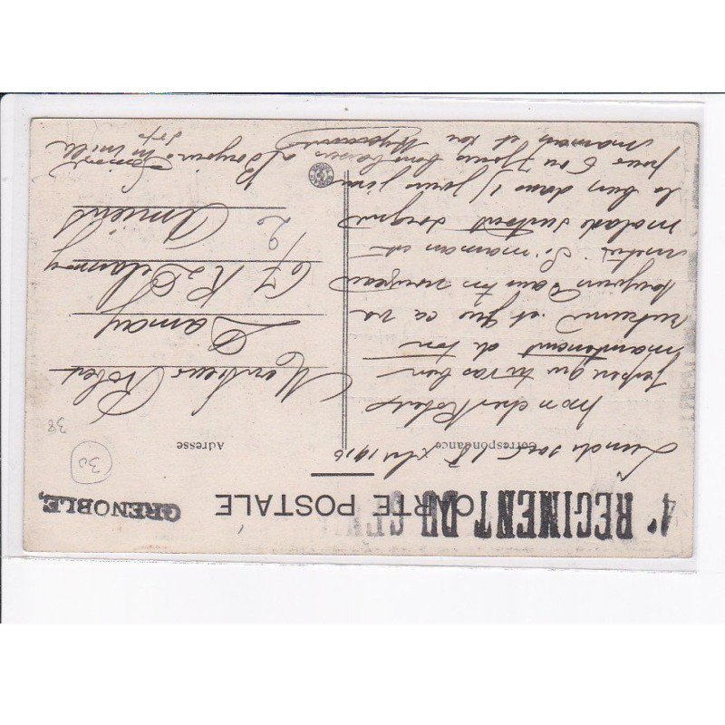 CACHET: 4e régiment du génie, grenoble - très bon état