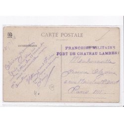 CACHET: franchise militaire, fort de chateau lambert - très bon état