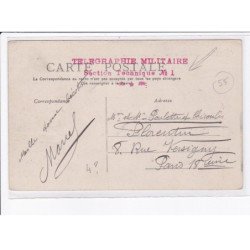 CACHET: télégraphe militaire, section technique n°1 - très bon état
