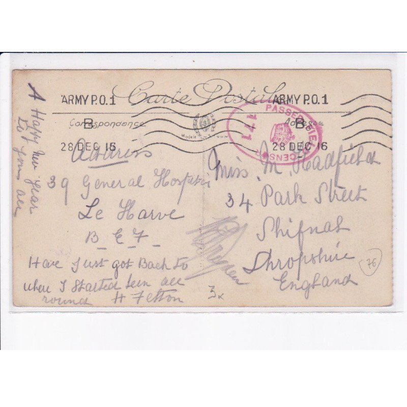 CACHET: passer (?) 171 - très bon état