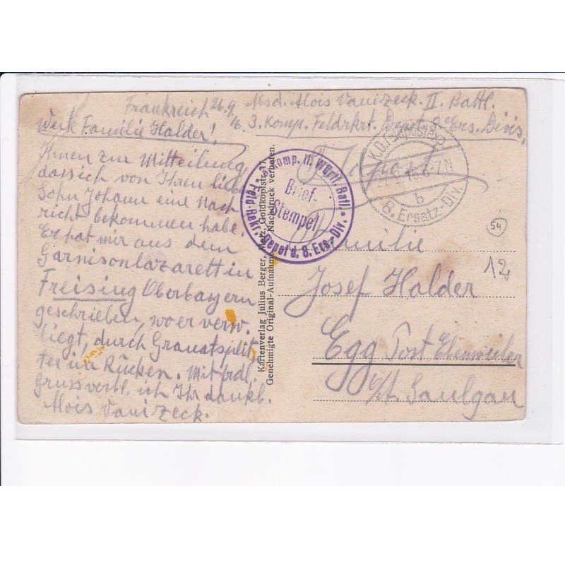 CACHET: romp, wurft, bati, brief stempel - très bon état